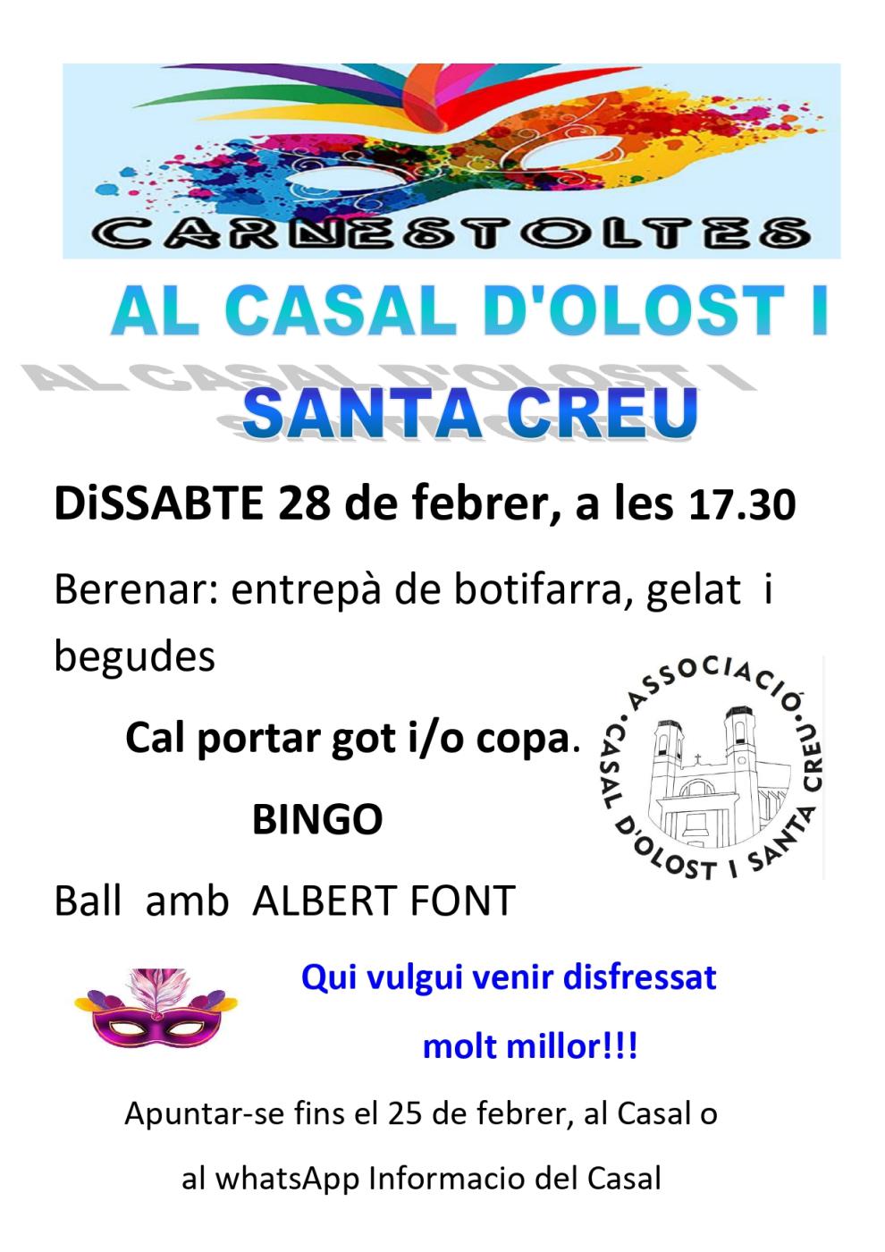Carnestoltes al Casal d'Olost i Santa Creu
